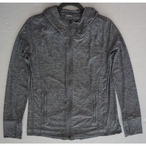 Athleta Women's Sz S Gray Heather Pacifica Illume UPF Relaxed Hooded Jacket - Picture 7 of 12